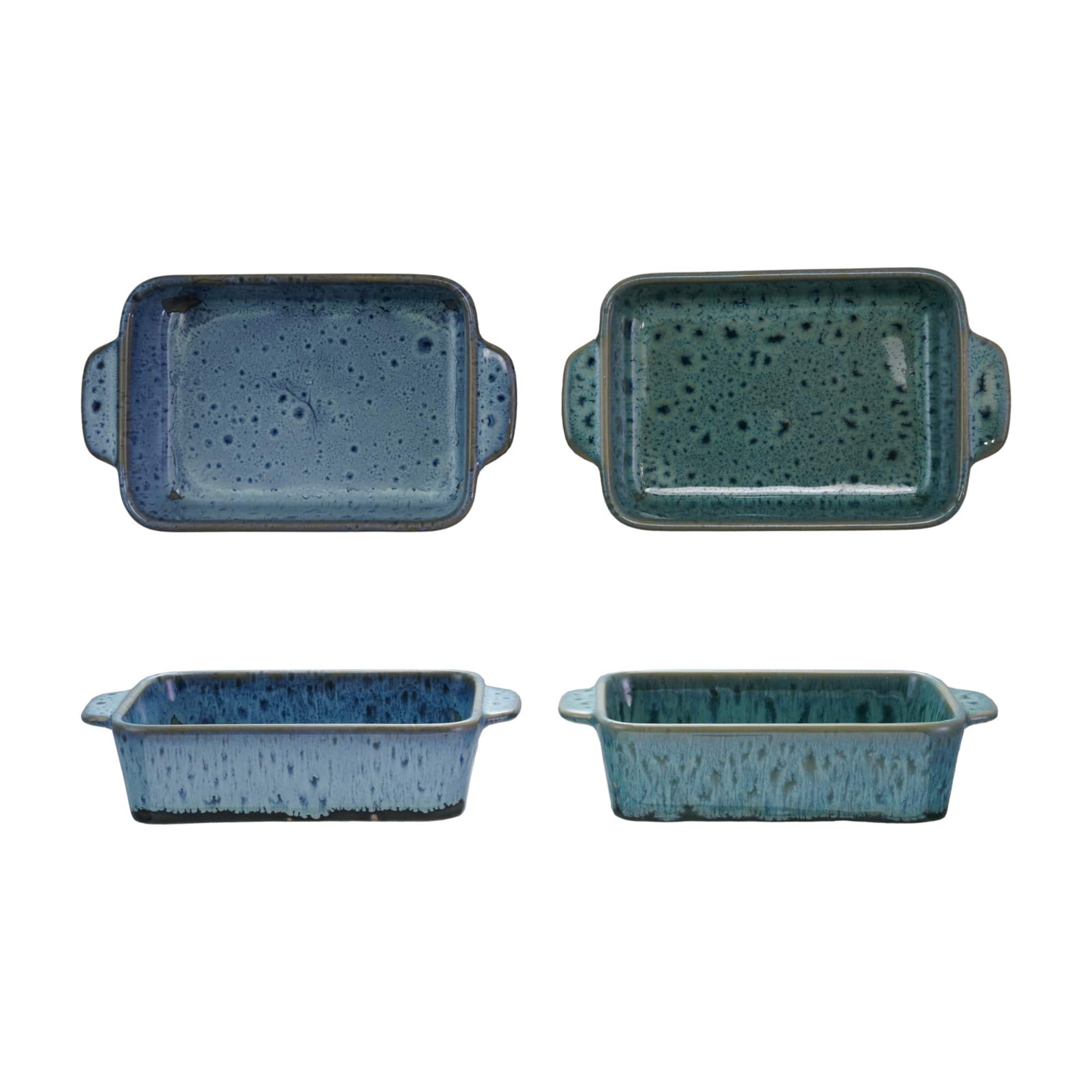 Hello Honey 2-Piece Stoneware Baker, Reactive Glaze, 2 Colors